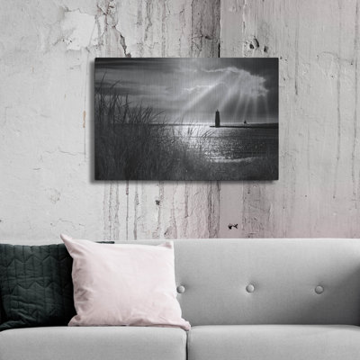 «Frankfort Lighthouse and Sunbeam» par Monte Nagler, art mural en métal