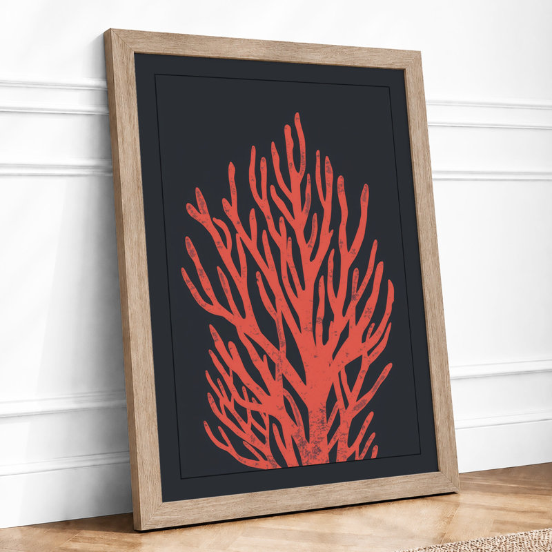 Coral Tree Botanical - Framed Print, A3 - 42.0 x 29.7 cm, Oak