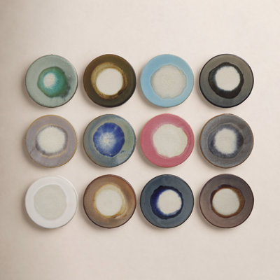 Stoneware Round 12 Piece Coaster Set