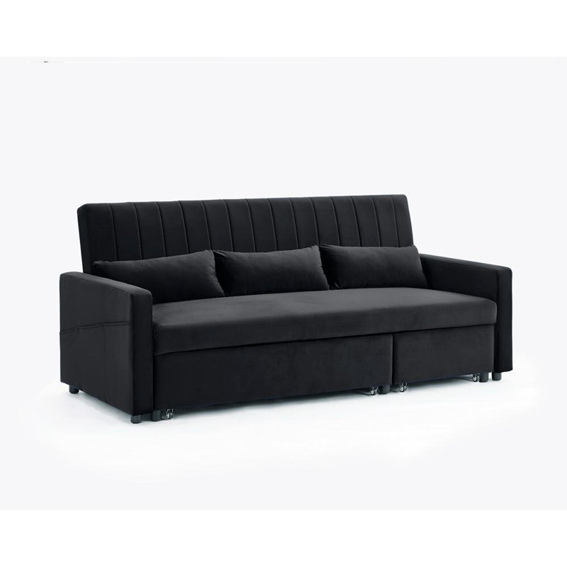 Aamyah 3 Seater Velvet Sofa Bed