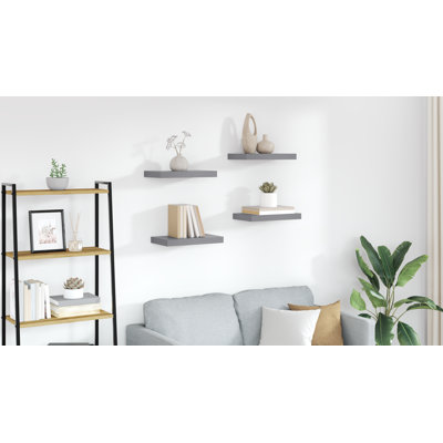 Wall Shelf  Wall Mounted Display Shelf for Photo Frame Set of 4