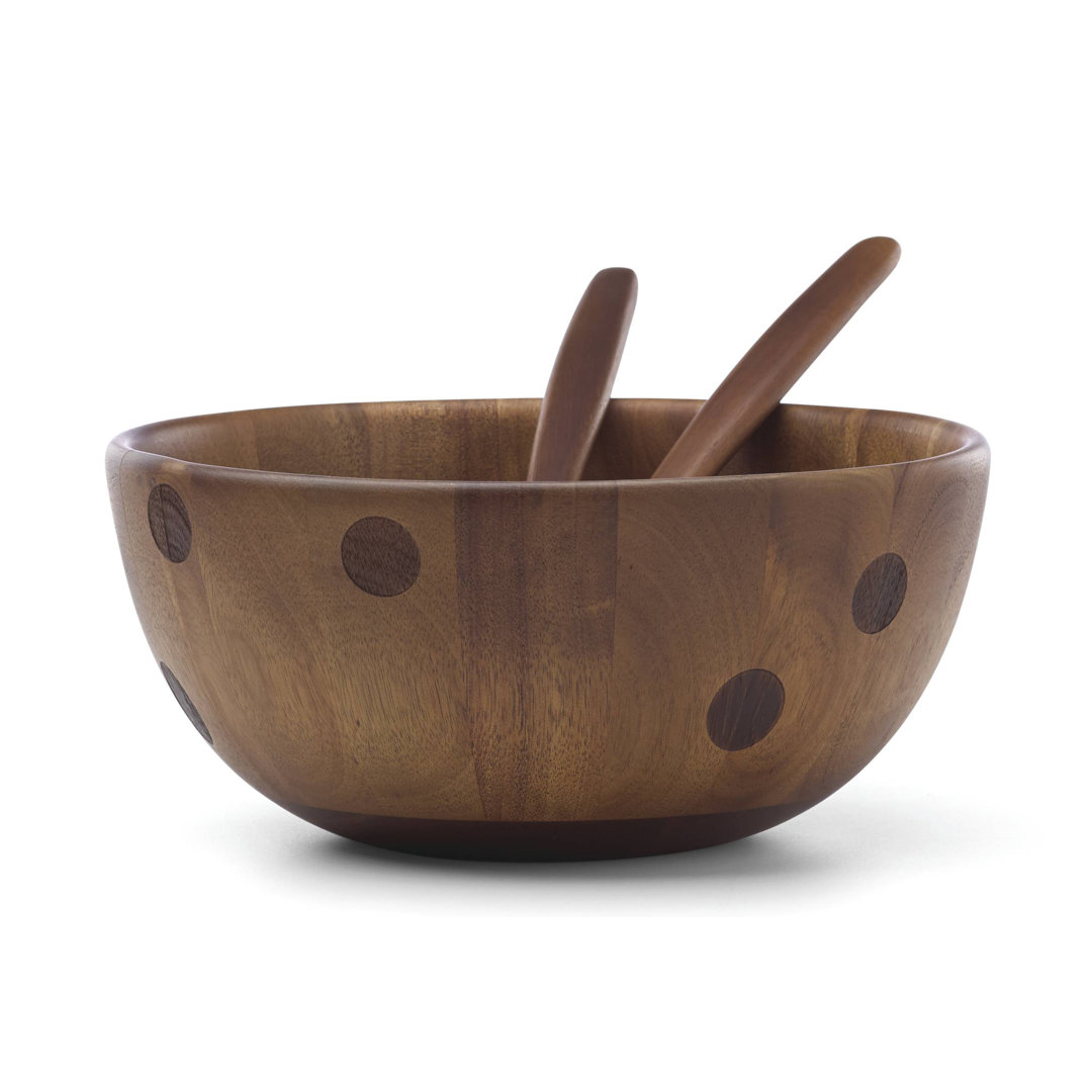 Kate Spade New York Deco Dot Wood Salad Bowl kate spade new york