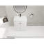 Meuble-lavabo blanc en résine 30 po avec charnières à fermeture en douceur - Aspect autoportant et 2 portes d'armoire de style moderne pour le rangement-130597537-130597544