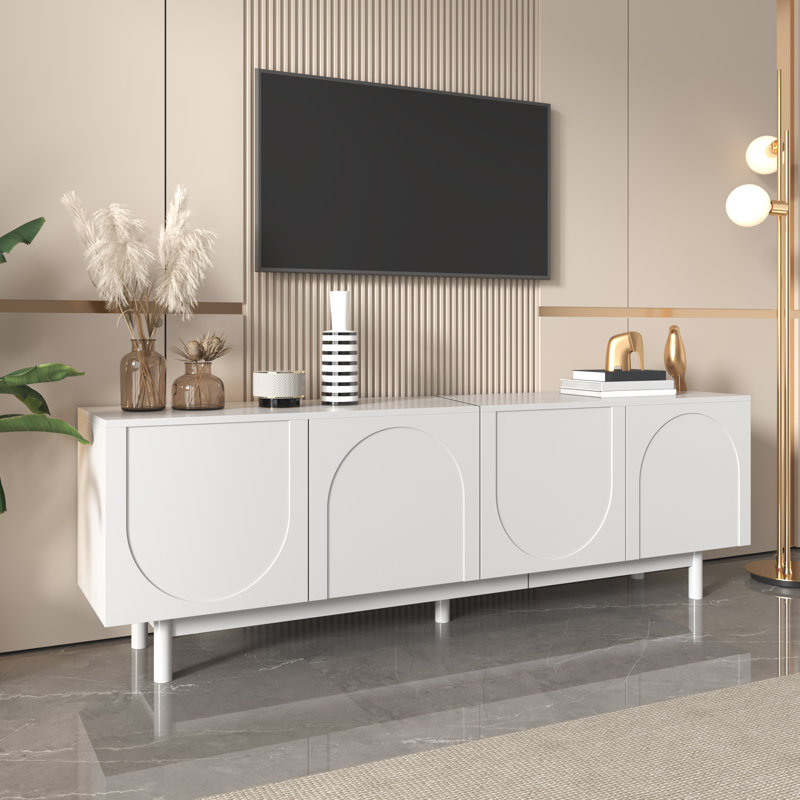Unfinished TV Stand for TVs up to 70", White