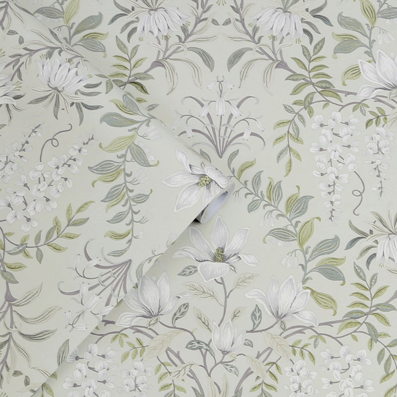Laura Ashley Parterre Wallpaper Roll, Sage