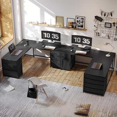 63“ W L Shaped Desk