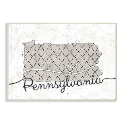 « pennsylvanie patterned gray state », impression sur toile