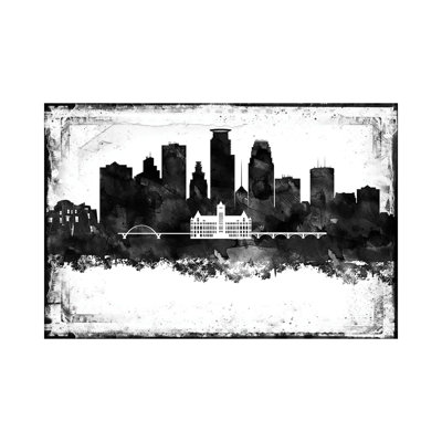 Minneapolis Skylines - Wrapped Canvas Print