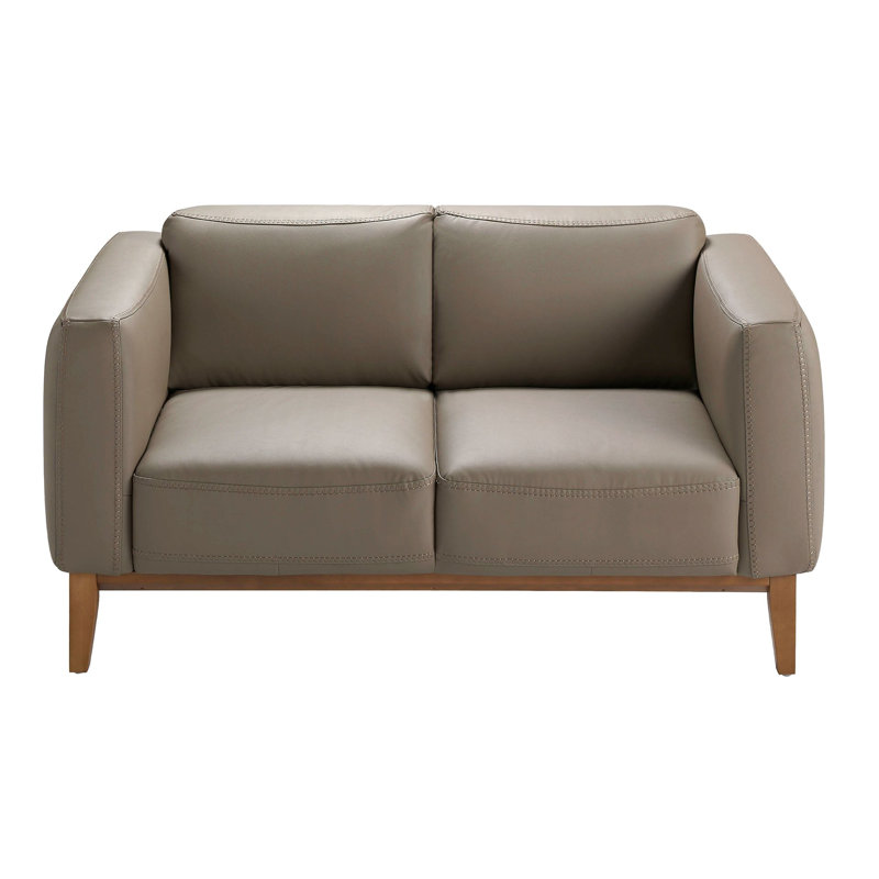  mink leather sofa, 92cm H x 159cm W x 77cm D, 2, Brown