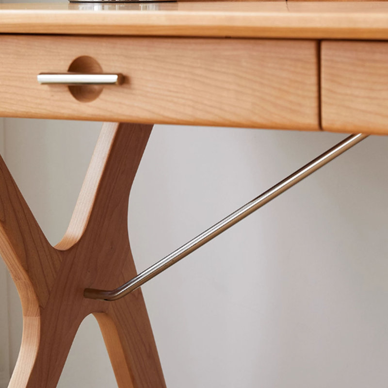 Modern K-shaped small office desk