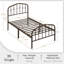 Metal Bed with Arched Headboard and Footboard-903604193-932308567