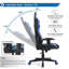 Blue Elephant Adjustable Reclining Faux Leather Swiveling PC & Racing Game Chair-193090874