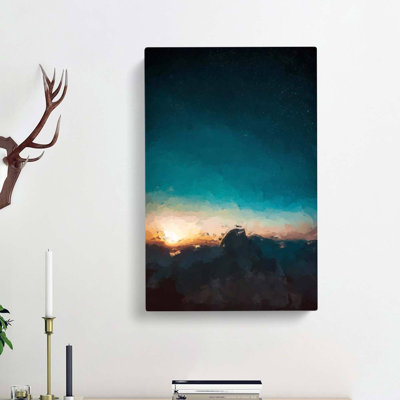 Stars Above California In Abstract - Wrapped Canvas