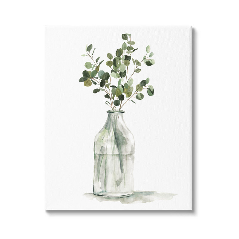Arrangement botanique d'eucalyptus, estampe numérique par Carol Robinson, H 40 po x l 30 po x P 1,5 po, Toile tendue