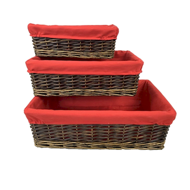Ensemble de paniers 3 pièces, 1, H 5,2 po x l 17 po x P 11 po