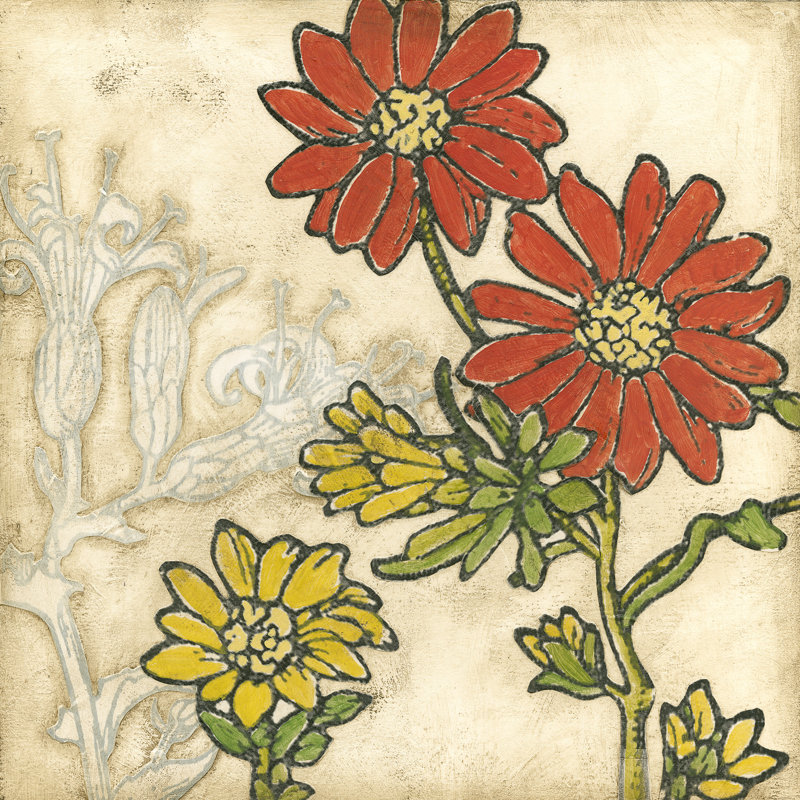 Indian Summer Florals I by Megan Meagher - Wrapped Canvas Painting, 30cm H x 30cm W x 3.8cm D
