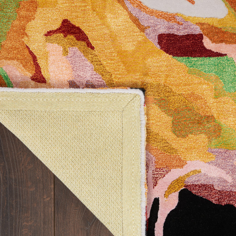 Viscose Abstract Indoor Rug, Rectangle 7'9" x 9'9"