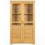 Armoire de cuisine spacieuse et autoportante avec portes en verre et 4 tiroirs, finition naturelle pour un rangement et une présentation élégants-1176950784