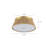 2-Light Boho Brown Hemp Rope Shade Flush Mount