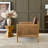 28.7'' W Top-grain Genuine Leather Accent Chair With Jute Rope Wrapped Arms-1012755208-1012755206