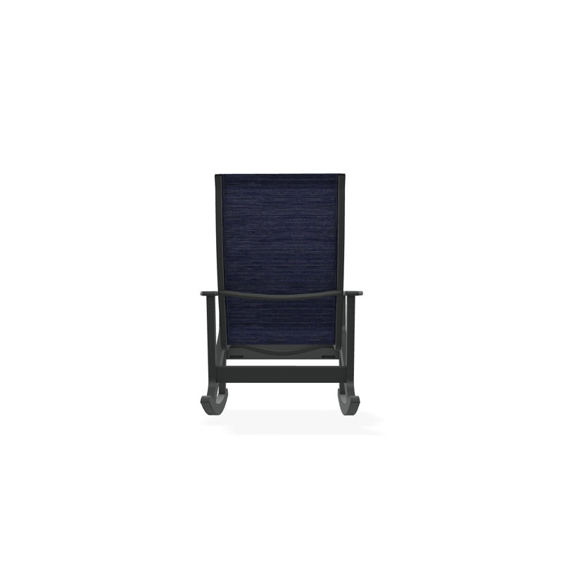 Wexler Polymer Outdoor Lounge Chair, Warm Gray, Collect Indigo