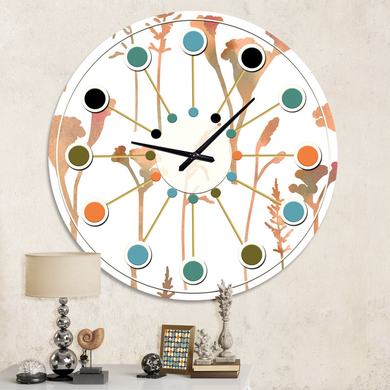 Horloge murale rétro Mid-Century, Moyenne