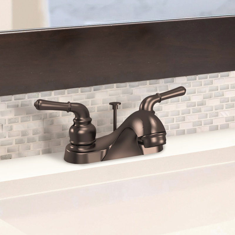 Robinet pour salle de bain standard avec ensemble de drain central à, Bronze huilé
