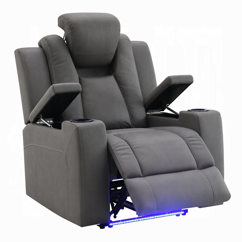 Fauteuil inclinable Leuco Power Motion avec porte-gobelet, commande, appui-tête DEL et électrique