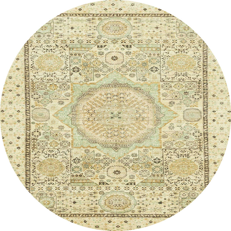 Tapis abstrait moderne 2369, Rond 5 pi