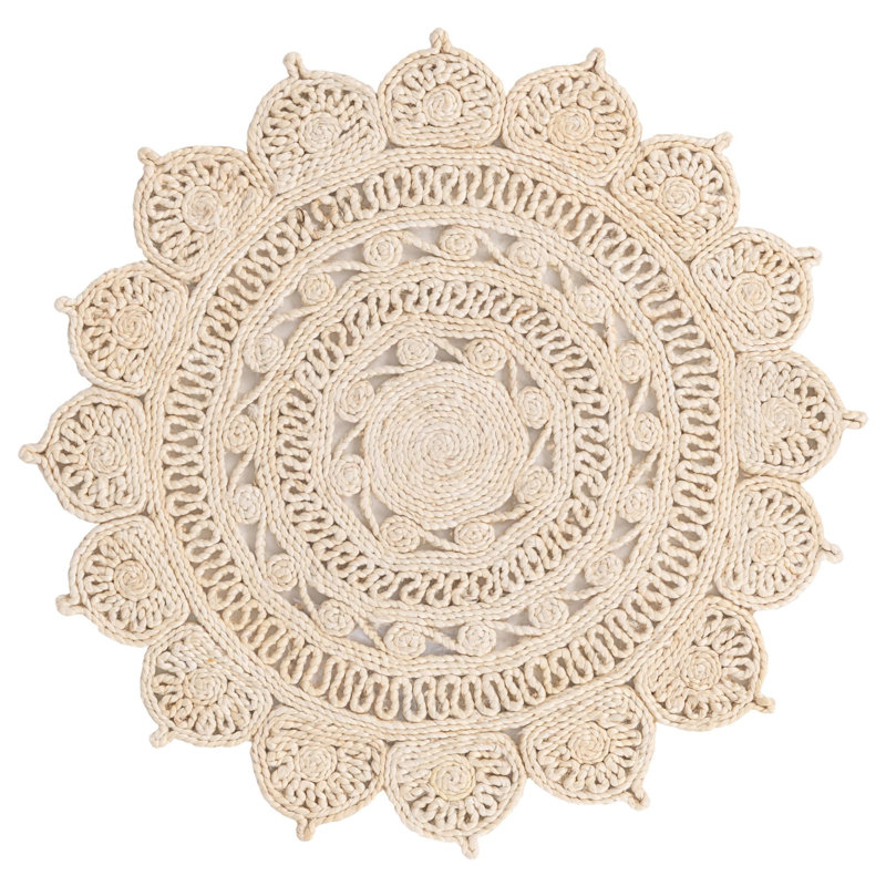 Nysean Oriental Indoor Rug, Round 3'1"