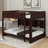 Queen Over Queen Bunk Bed With Built-In Storage Cabinets And Charging Station-1226826281