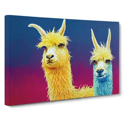 Llama Splash Vol.3 Abstract - Wrapped Canvas