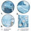 «White Blue Frosty Collage II», art mural abstrait en métal-624847373