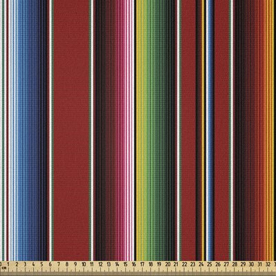 Ambesonne Cinco De Mayo Fabric By The Yard, Mexican Serape Colorful Stripes Vertical Lines Latino Design Illustration, Microfiber Fabric For Arts And -  East Urban Home, 56795534350A481B96015463D9DAEFBA