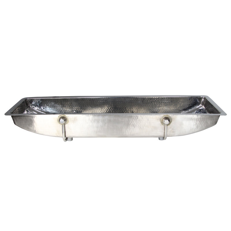Stainless Steel Double Trough Undermount Bathroom Sink