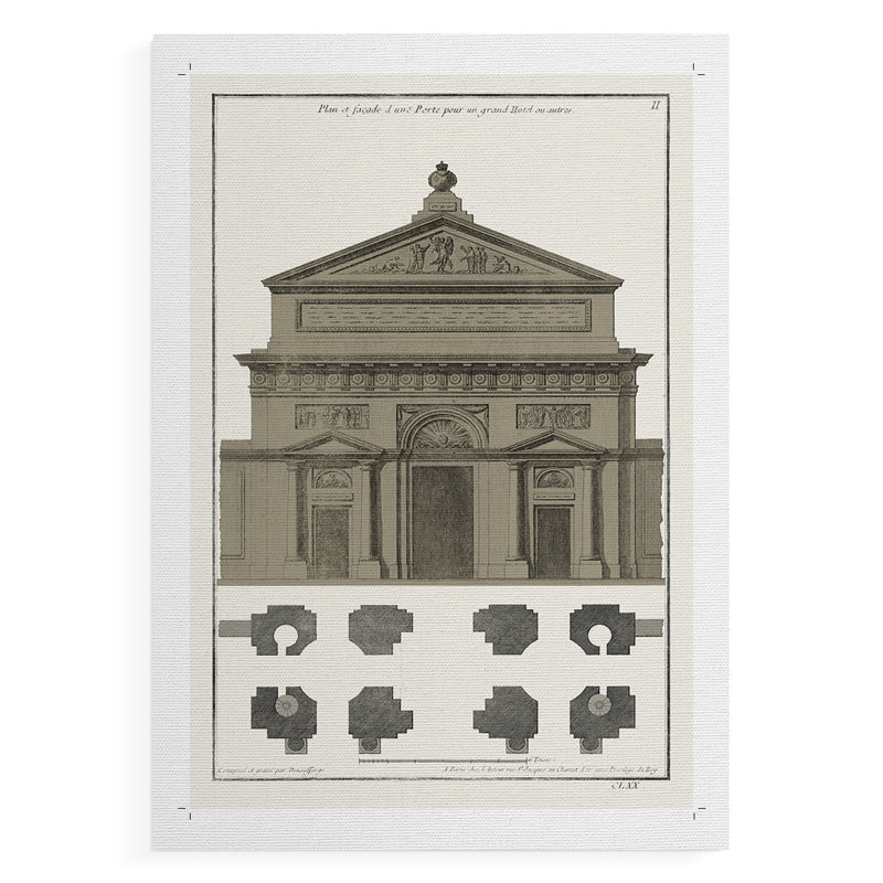 Bâtiments et façades II - Impression sur toile seulement - NON-CADRE, H 12 po x l 8 po