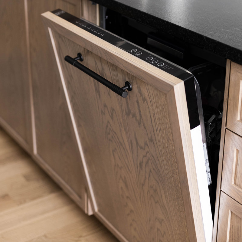 ZLINE Tallac Series 3rd Rack in Custom Panel Ready 24" 51 dBA Built-In Button Control Dishwasher with Stainless Steel Tub