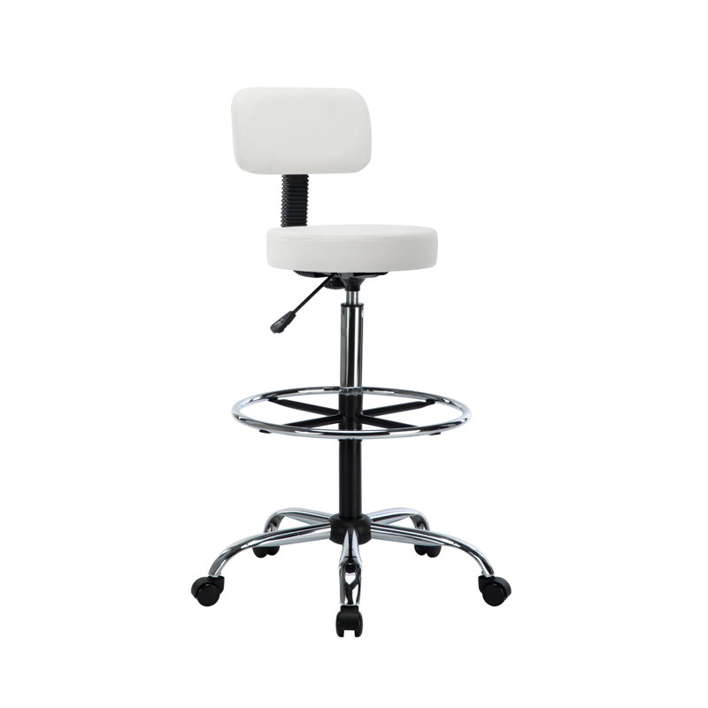 Ardjan Elevate Your Workspace with Rolling stool for office, Adjustable Drafting Stool with Footrest, Office Stool Adjustable Height