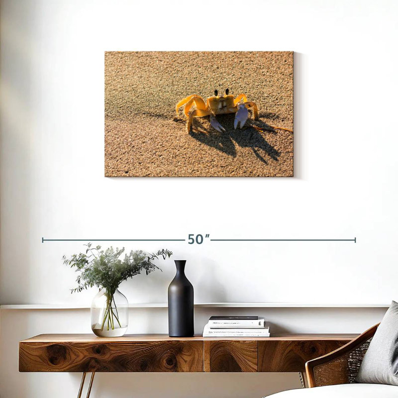 Brampt Crab On Beach, 20" H x 30" W
