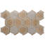 Aureole 8,66 po X 9,84 po Carreau de plancher et de mur hexagonal en porcelaine grise matte délavée (8,07 pieds carrés / caisse) - 18 feuilles