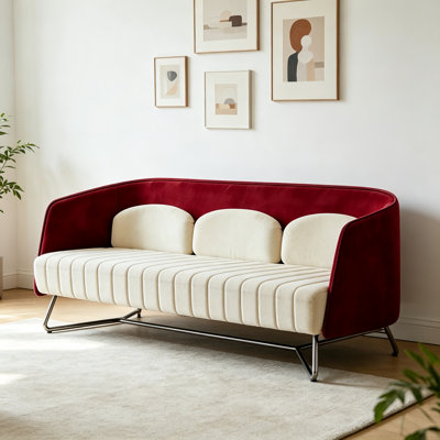 Canapé rouge moderne, simple et luxueux