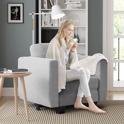 Upholstered Fabric Club Chair