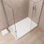 Base de douche rectangulaire 60 po x 36 po, conception à seuil simple en acrylique blanc avec drain central, surface antidérapante-119120458