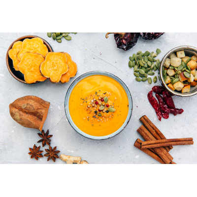 " Pumpkin Soup In Bowl "