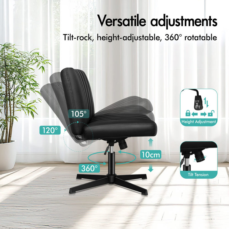 17 Stories Stroan Office Chair, Black