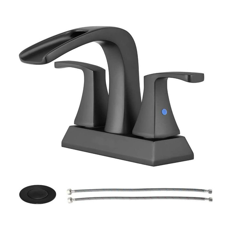 Robinet de salle de bain à large entraxe avec bonde