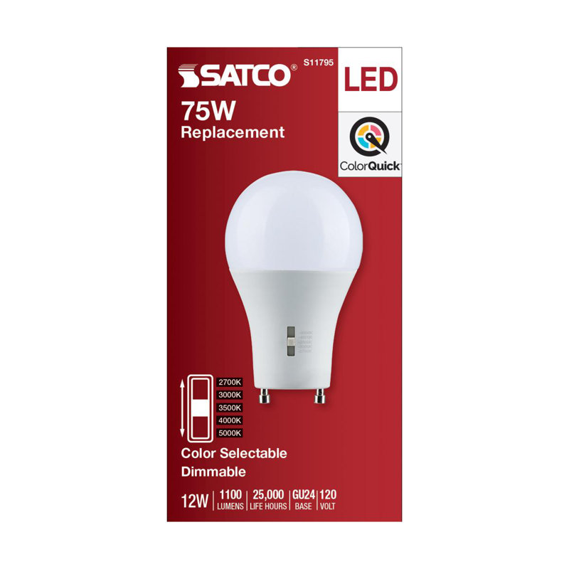 12 Watt White LED Bulb, 75 Watt Equivalent