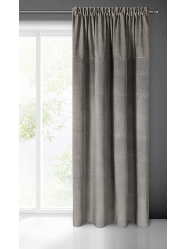 Carrie Blackout Curtain Single Panel, Dark grey