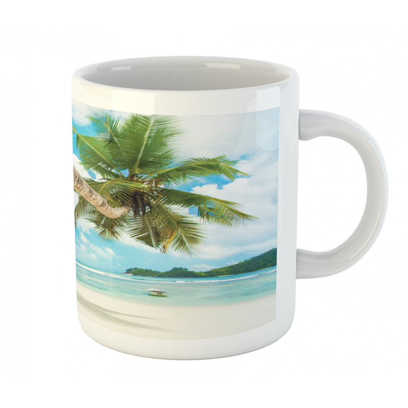 Grande tasse à café tropical sandy beach