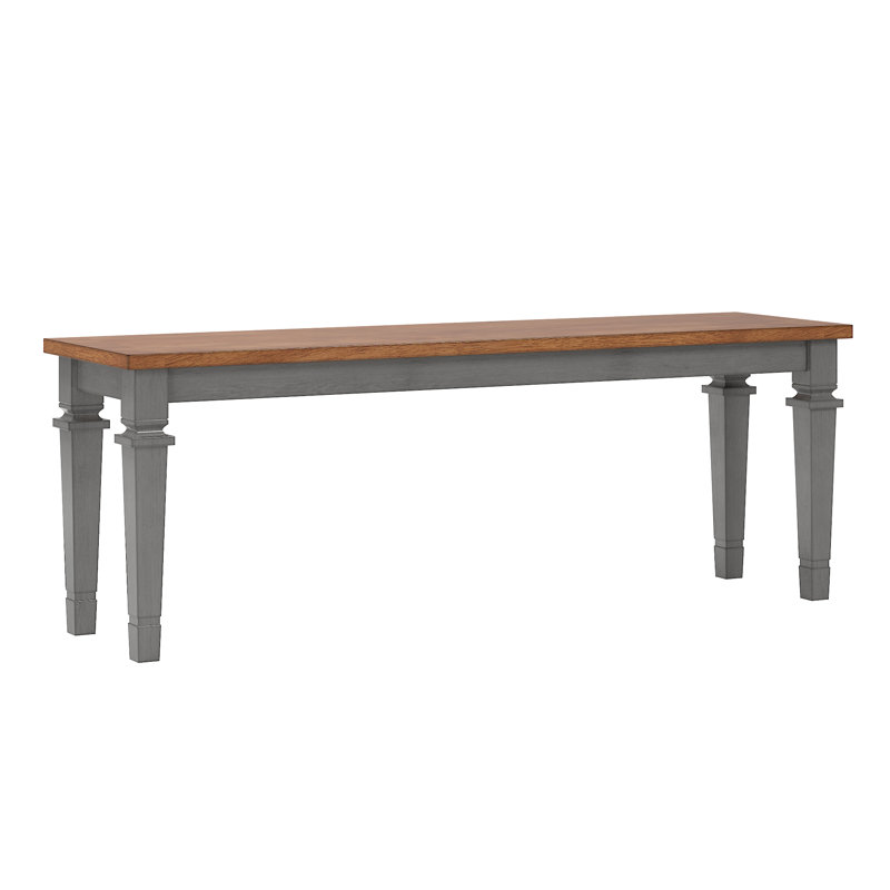Banc rembourré Marcotte, Gris antique
